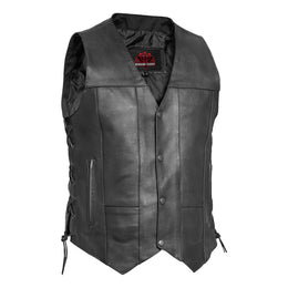 Men's Line Ranger Multi-Pocket Motorcycle Vest - Black