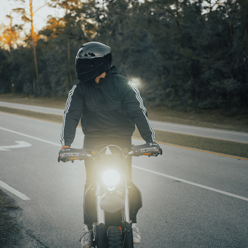 Daytona Glide Modular Motorcycle Helmet - DOT Approved, Bluetooth Ready, Dual Visor, Men/Women/Youth - Hi-Gloss Black