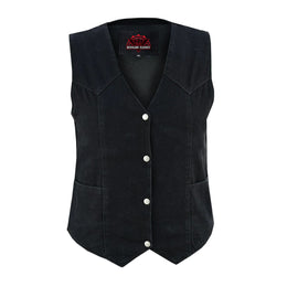 Breezy womens denim vest
