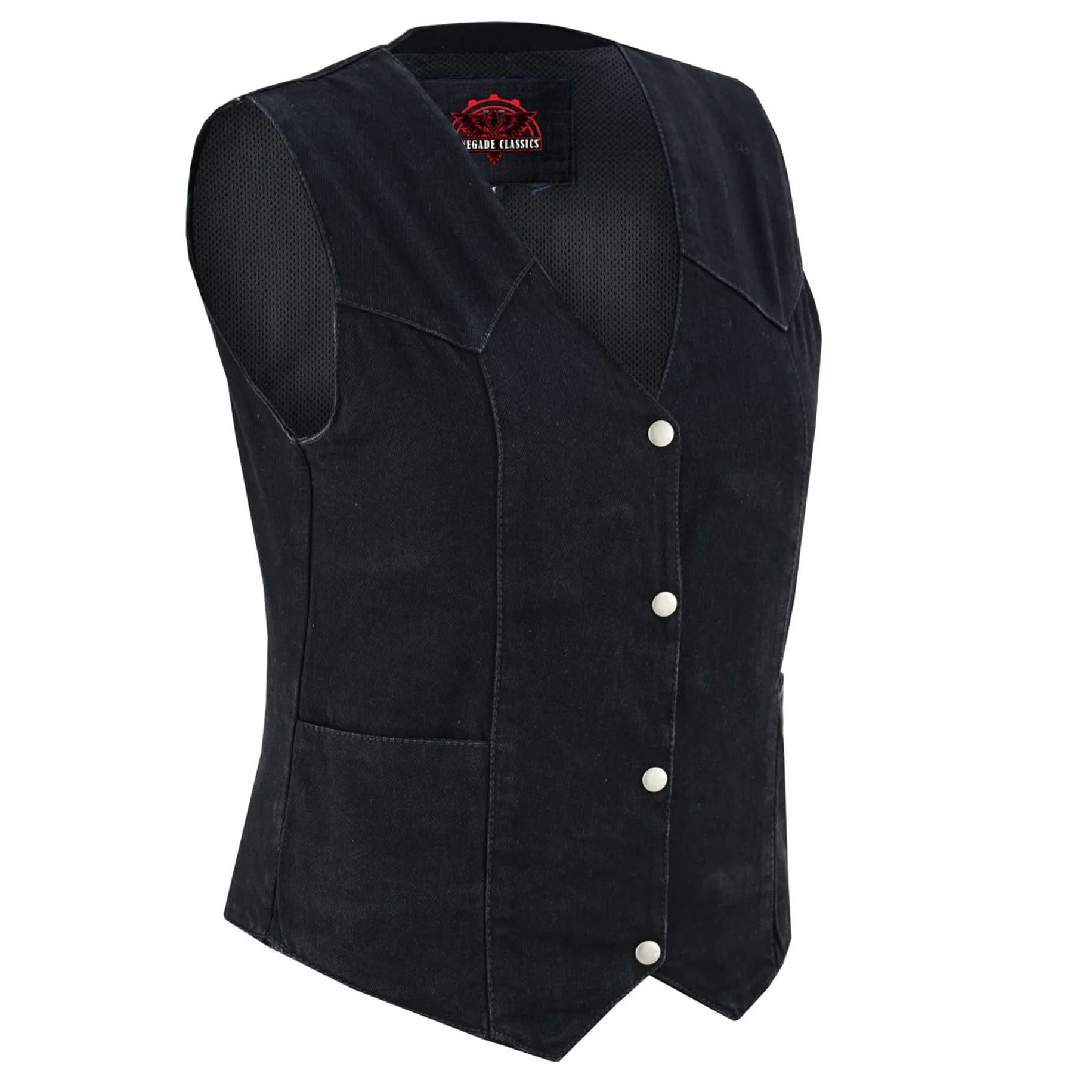 Breezy womens denim vest