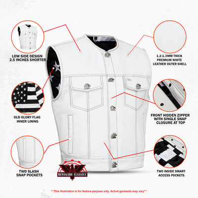 Glory Ride – Men’s Motorcycle Leather Vest