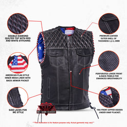 Throtlex Men's Leather Vest