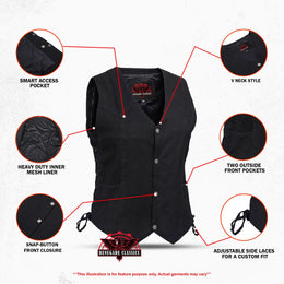 Retro Chic womens denim vest