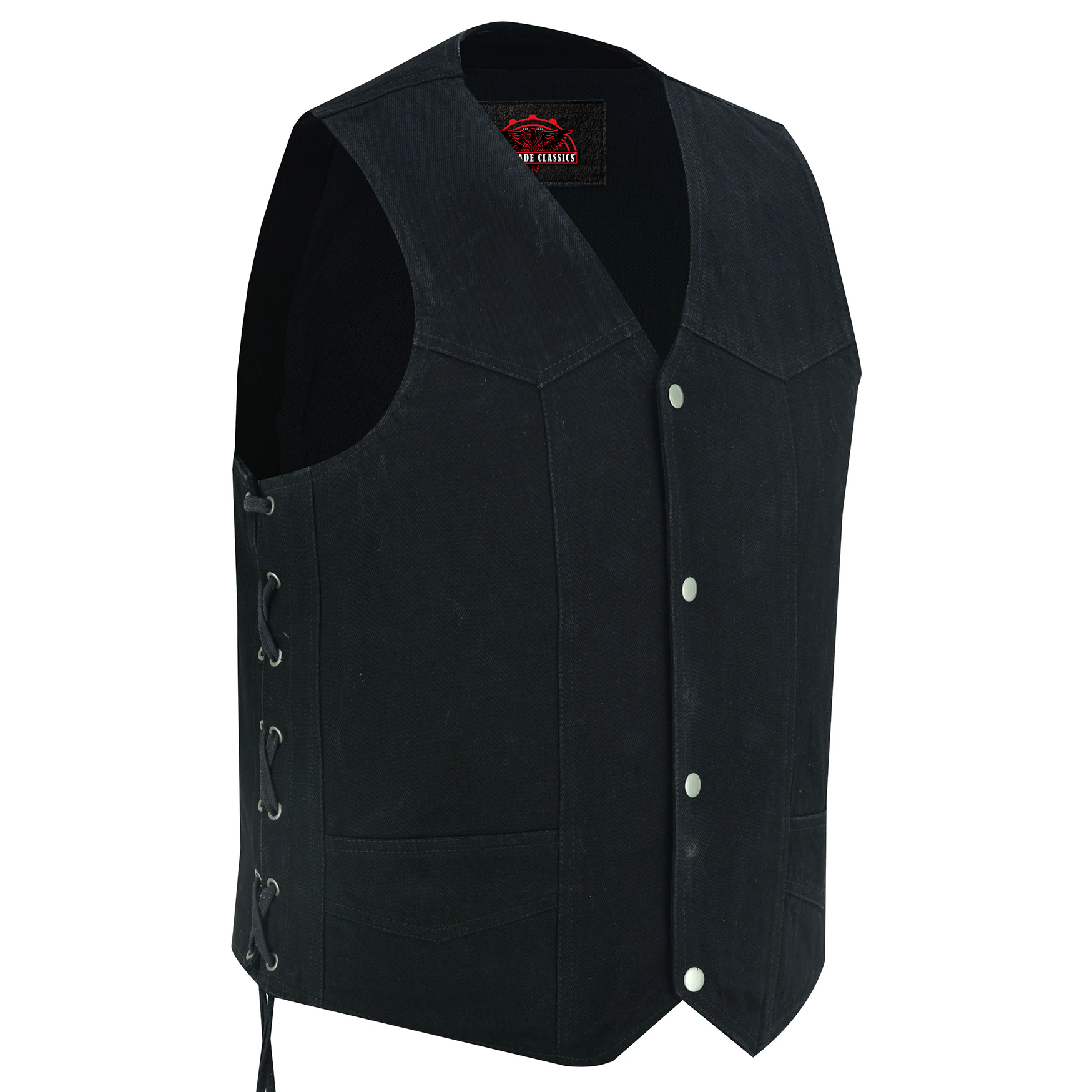 Rustborn Men's  Denim Motorcycle Vest