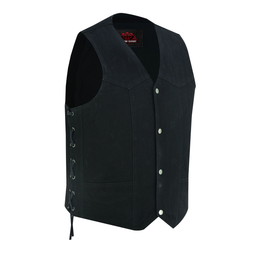 Rustborn Men's  Denim Motorcycle Vest