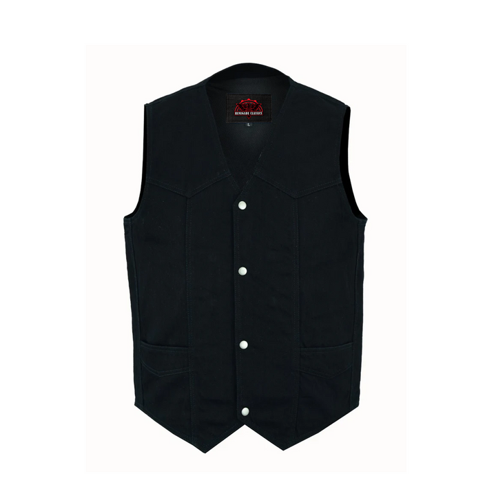 OldSchool Men's  Motorcycle Denim Vest