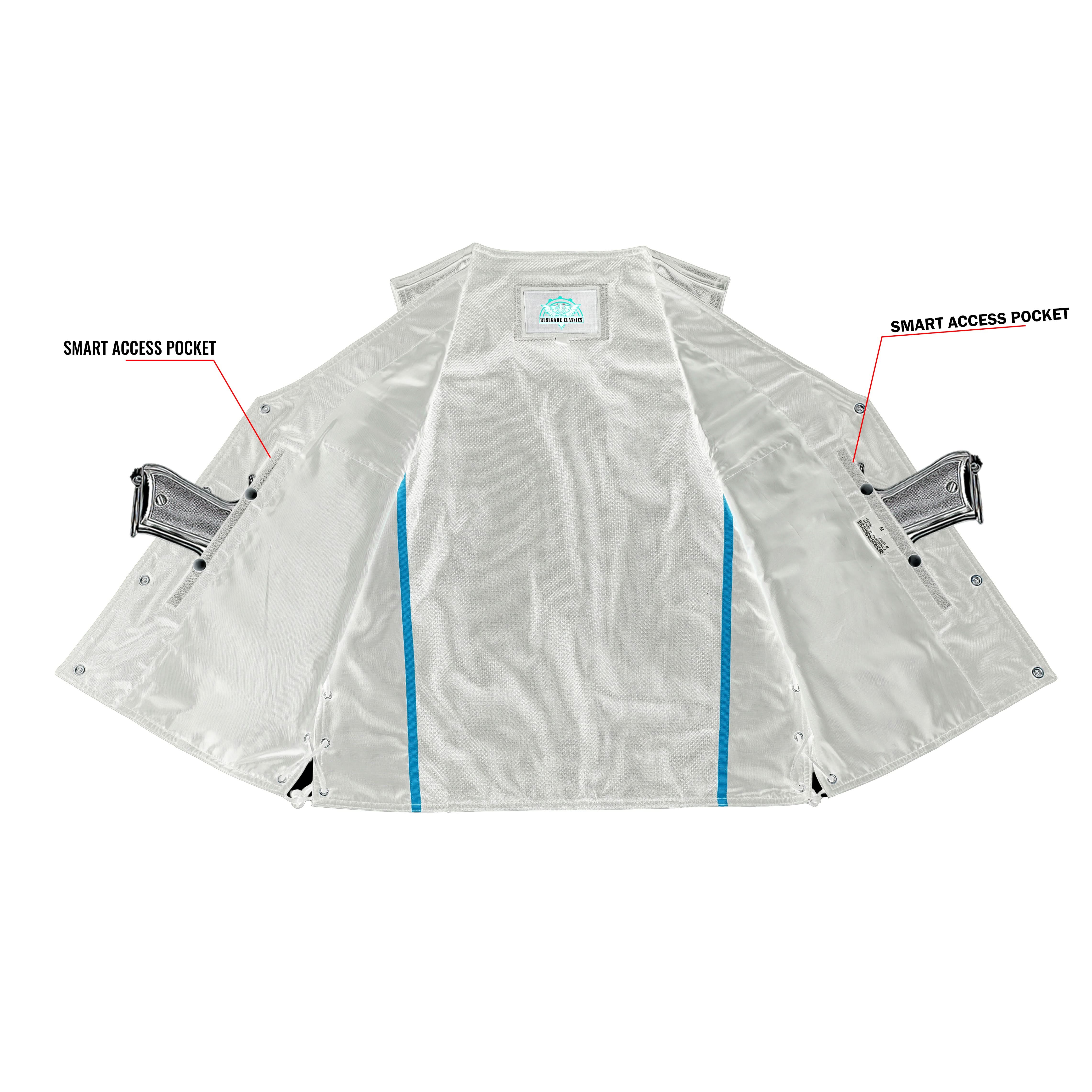 Rocker Men's Black Leather Motorcycle Vest