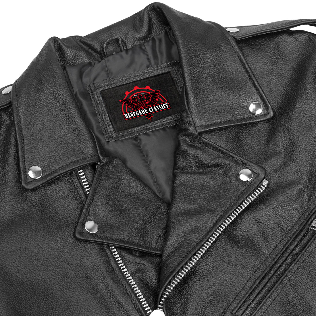 Classic Star Black Men's Leather Motorcycle Jacket