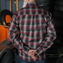 Riveter Men’s Maroon, Black, and White Flannel