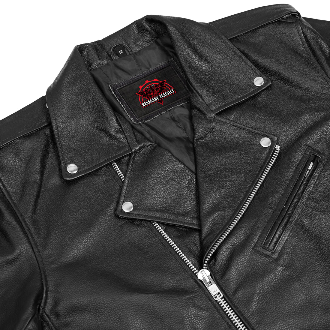 Dawn Rider Men's Premium Black Leather Motorcycle Jacket