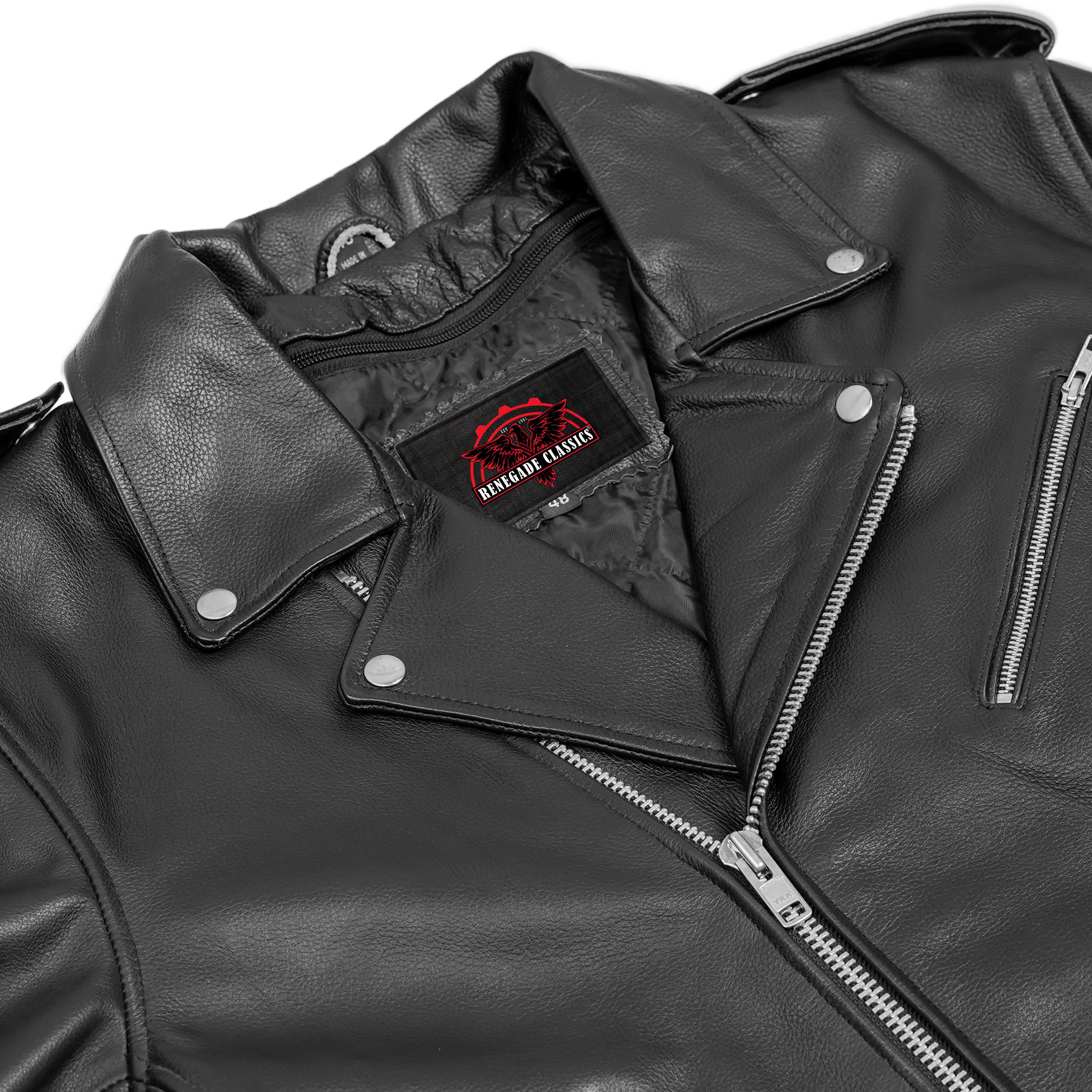 Freedom Rider Black Men's Leather Jacket - Renegade Classics