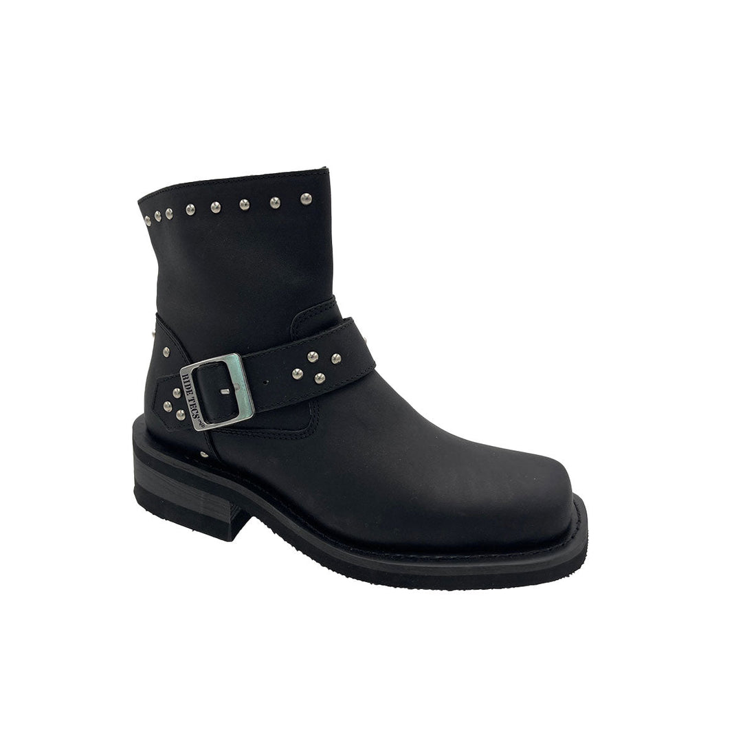 8811M Women's 8" Heeled Buckle Biker Boot Women's Footwear Adtec Footwear