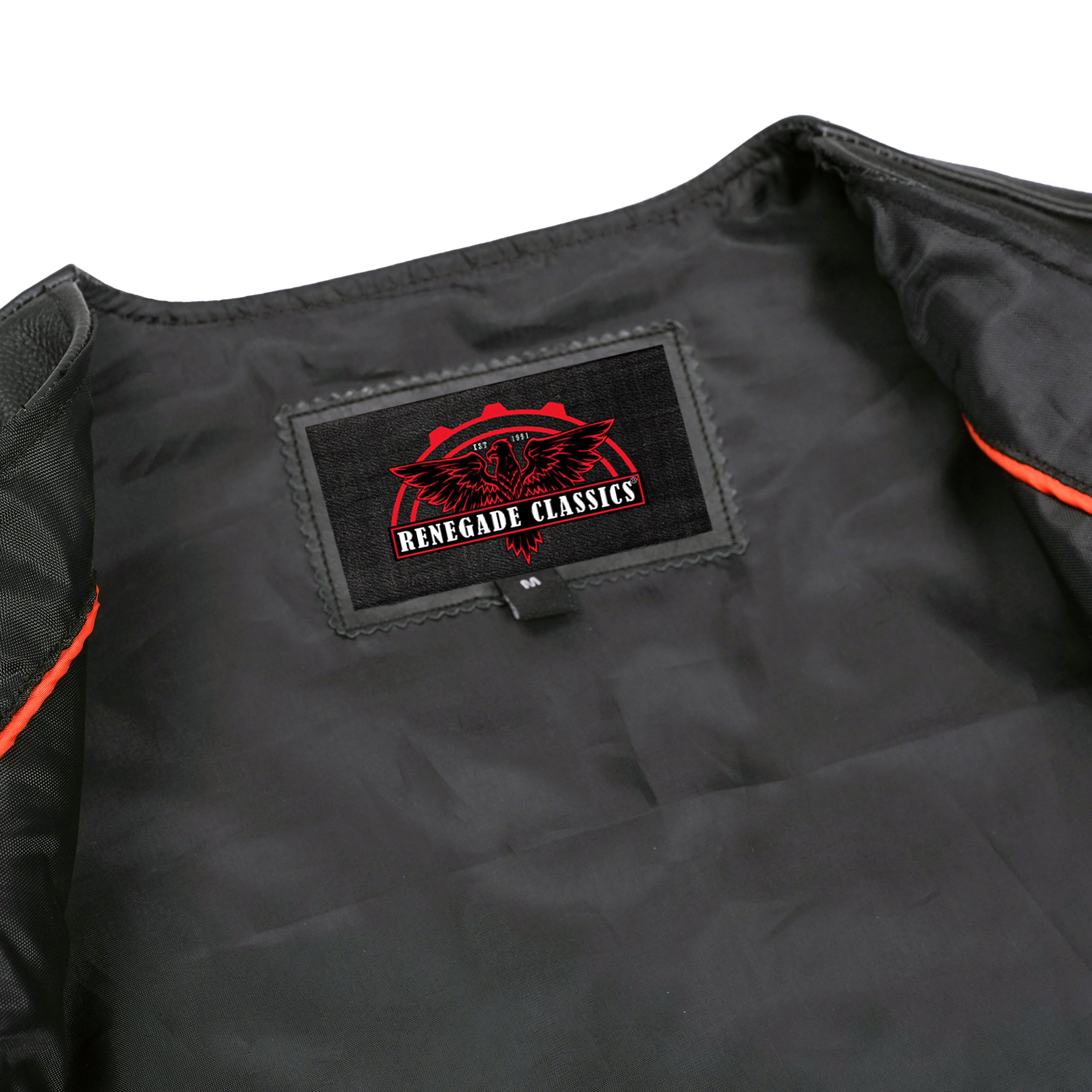 Delure Women's leather motorcycle vest