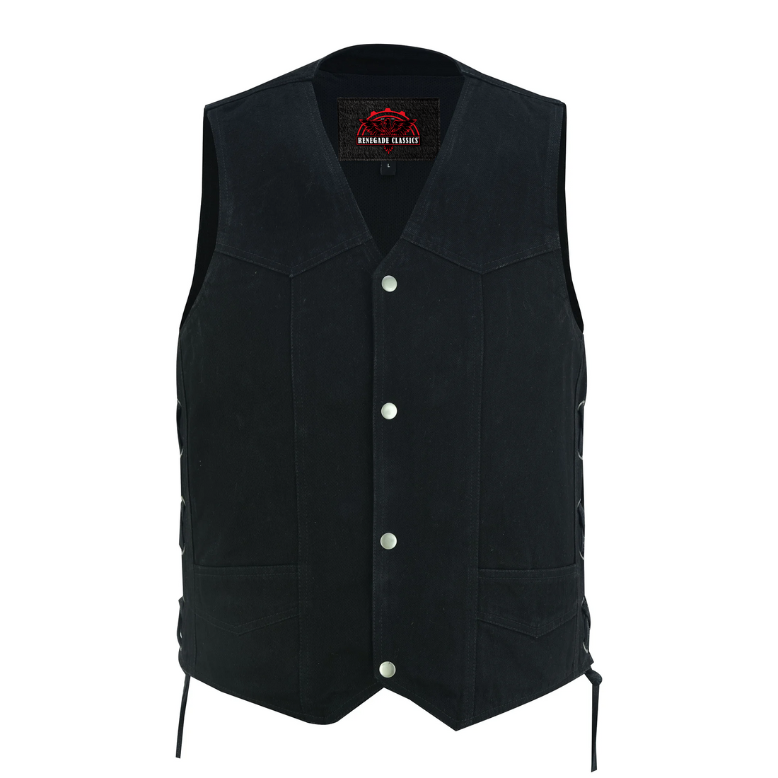 Rustborn Men's  Denim Motorcycle Vest