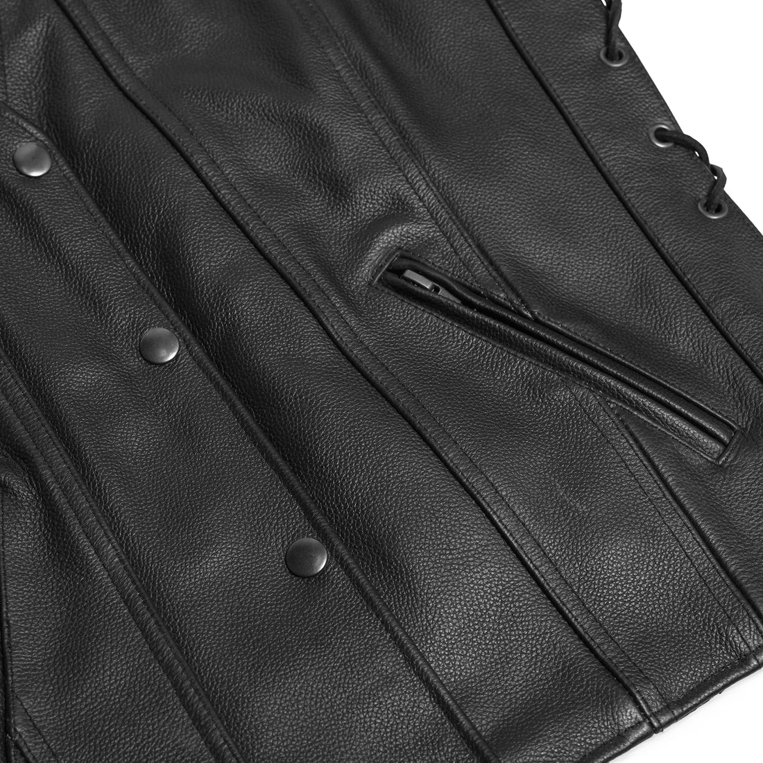 Delure Women's leather motorcycle vest