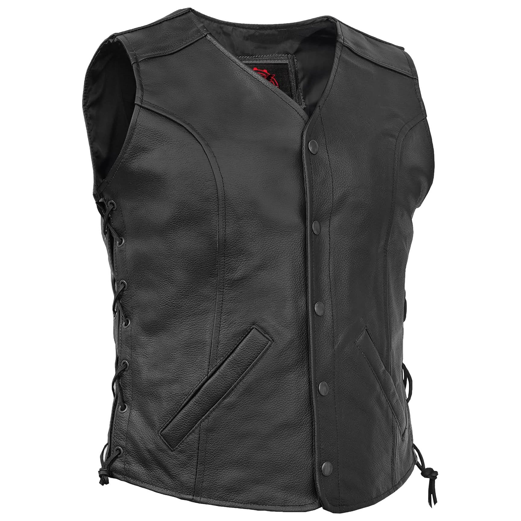 Trudy Women's leather motorcycle vest