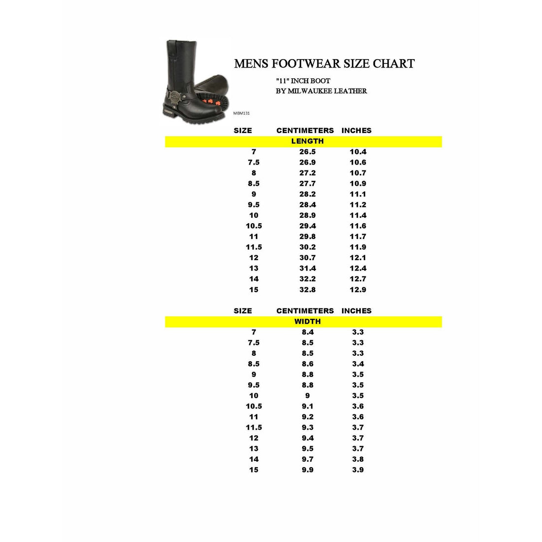 Milwaukee Leather Men's Classic Black Leather 11-Inch Square Toe Motorcycle Harness Boots MBM131