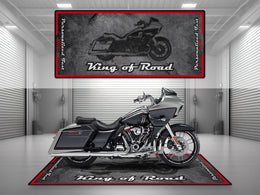 Motorcycle Mat Asphalt Design for Cruiser Motorcycle "King of Road" - MM7268