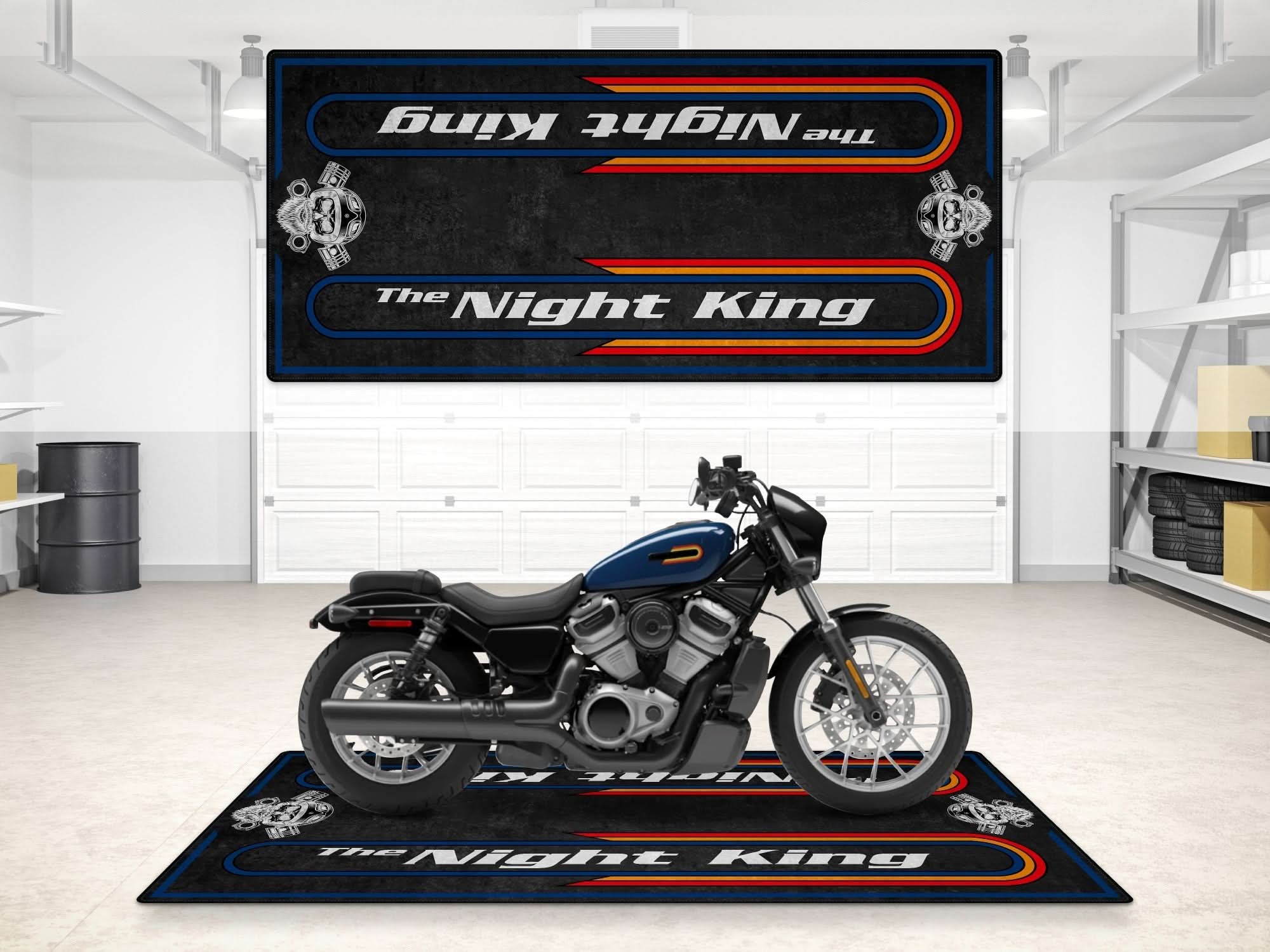 Motorcycle Mat For Cruiser Motorcycle "The Night King" - MM731