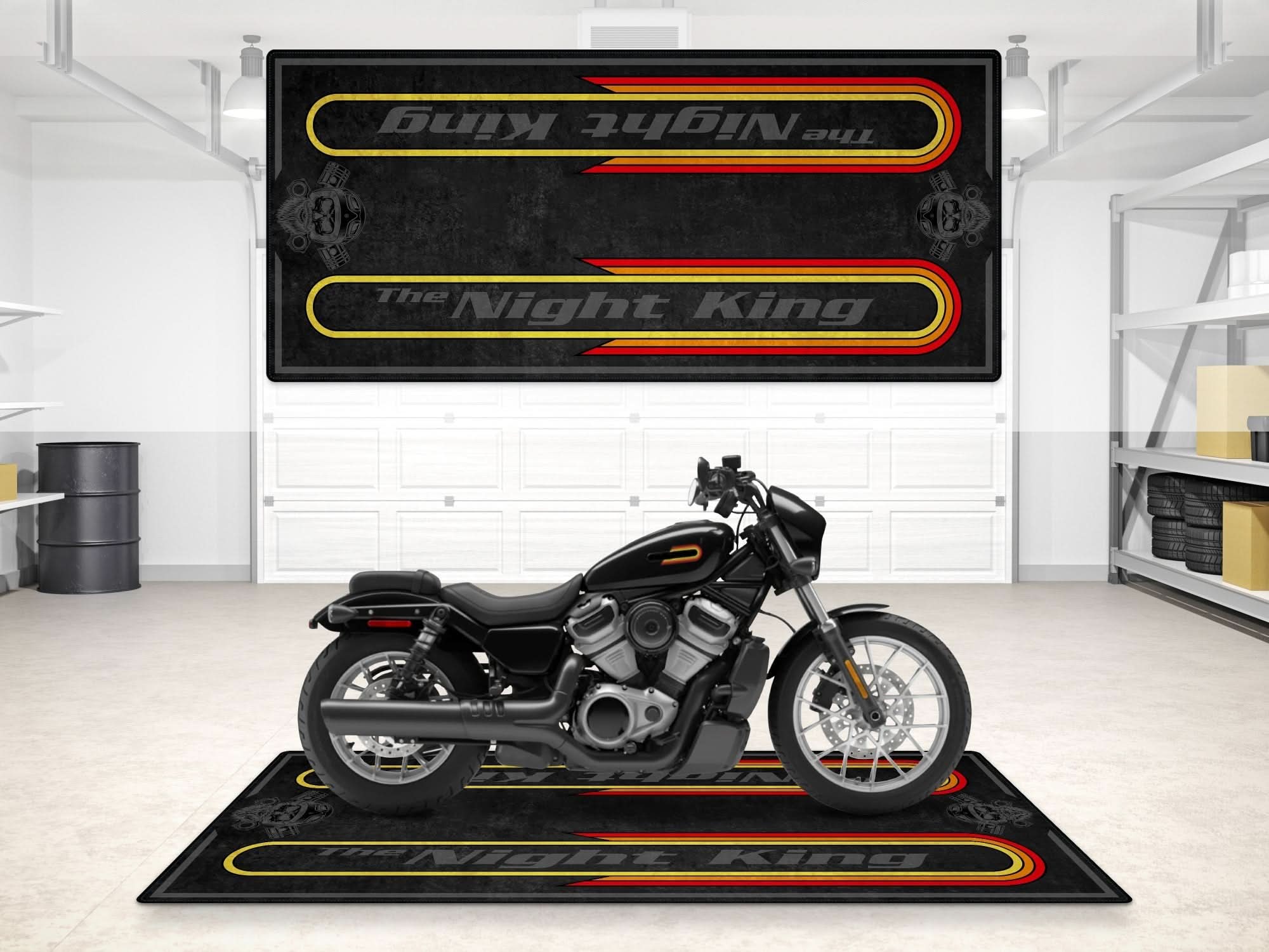 Motorcycle Mat For Cruiser Motorcycle "The Night King" - MM731