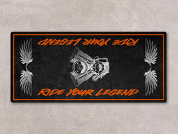 Motorcycle Mat For Cruiser Motorcycle "Ride Your Legend" - MM733