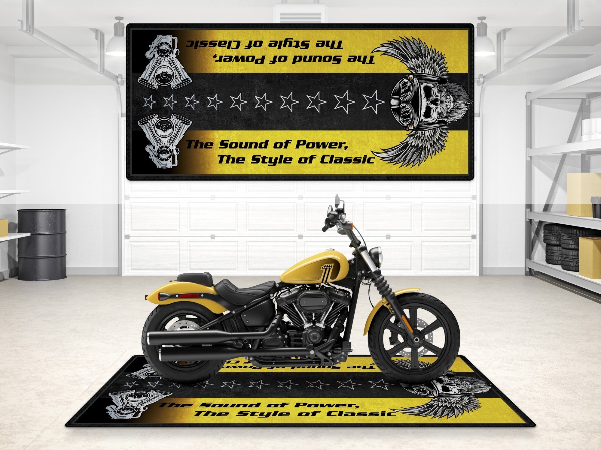 Motorcycle Mat for Motorcycle "The Sound of Power" - MM734