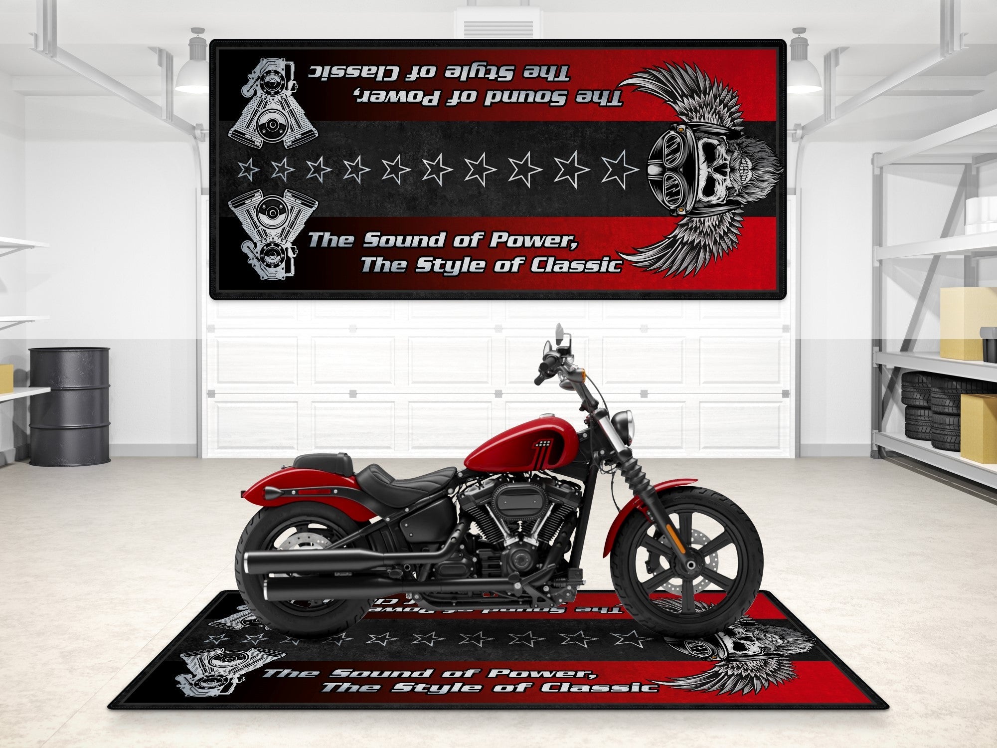 Motorcycle Mat for Motorcycle "The Sound of Power" - MM734