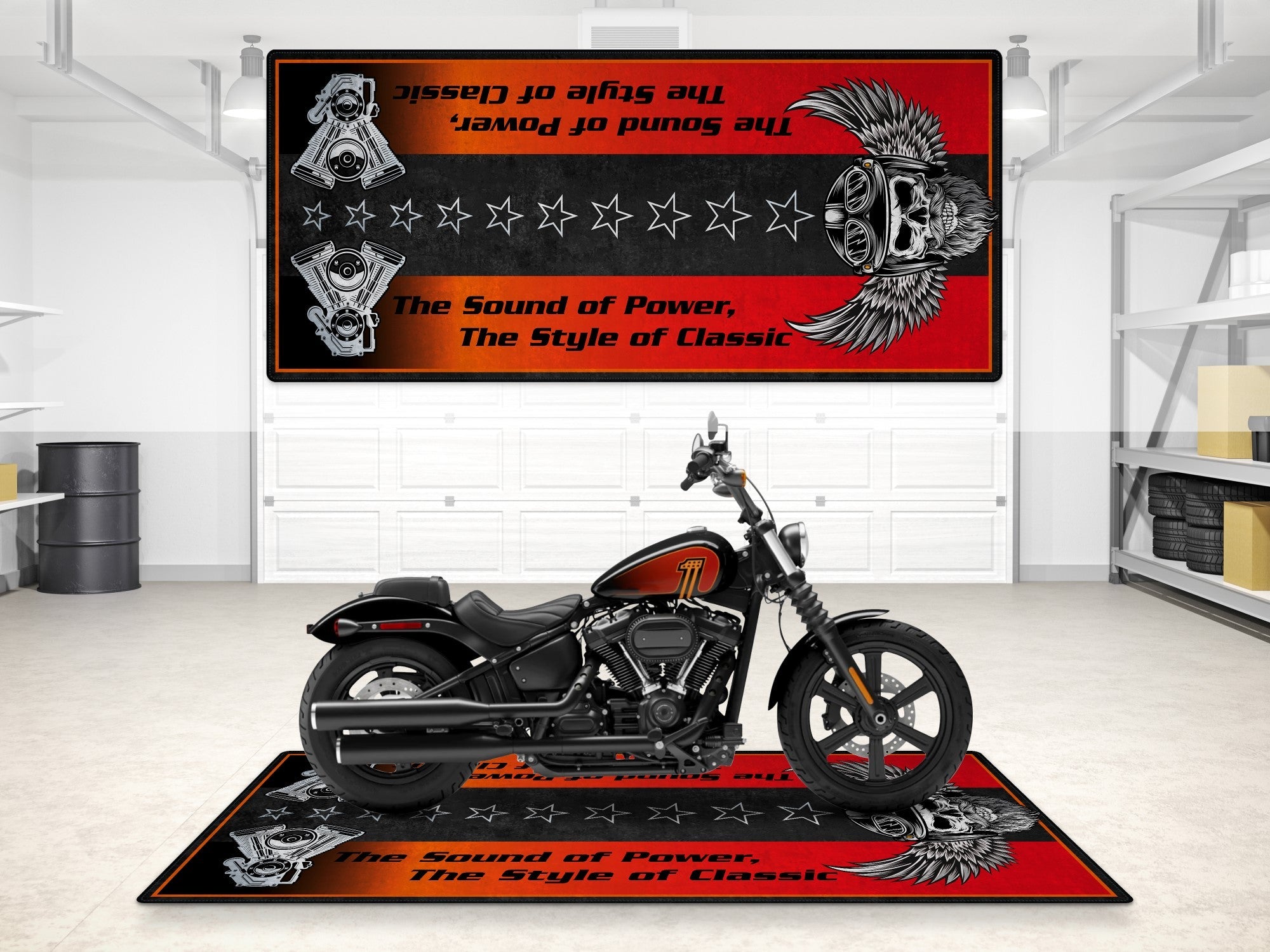 Motorcycle Mat for Motorcycle "The Sound of Power" - MM734