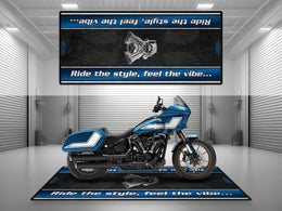 Motorcycle Mat for Cruiser Motorcycle "Ride The Style, Feel The Vibe" - MM737
