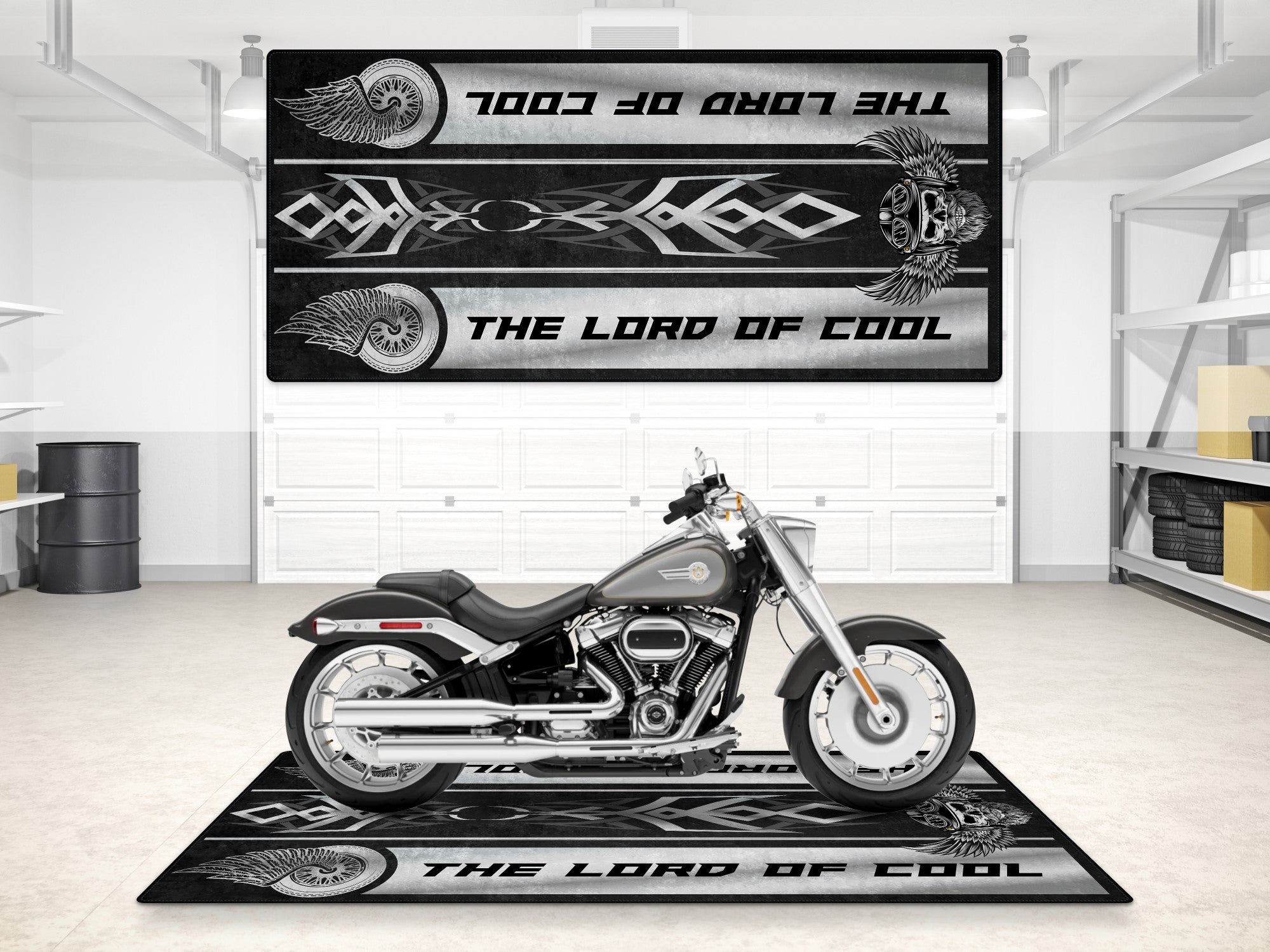 Motorcycle Mat For Cruiser Motorcycle "The Lord of Cool" - MM738