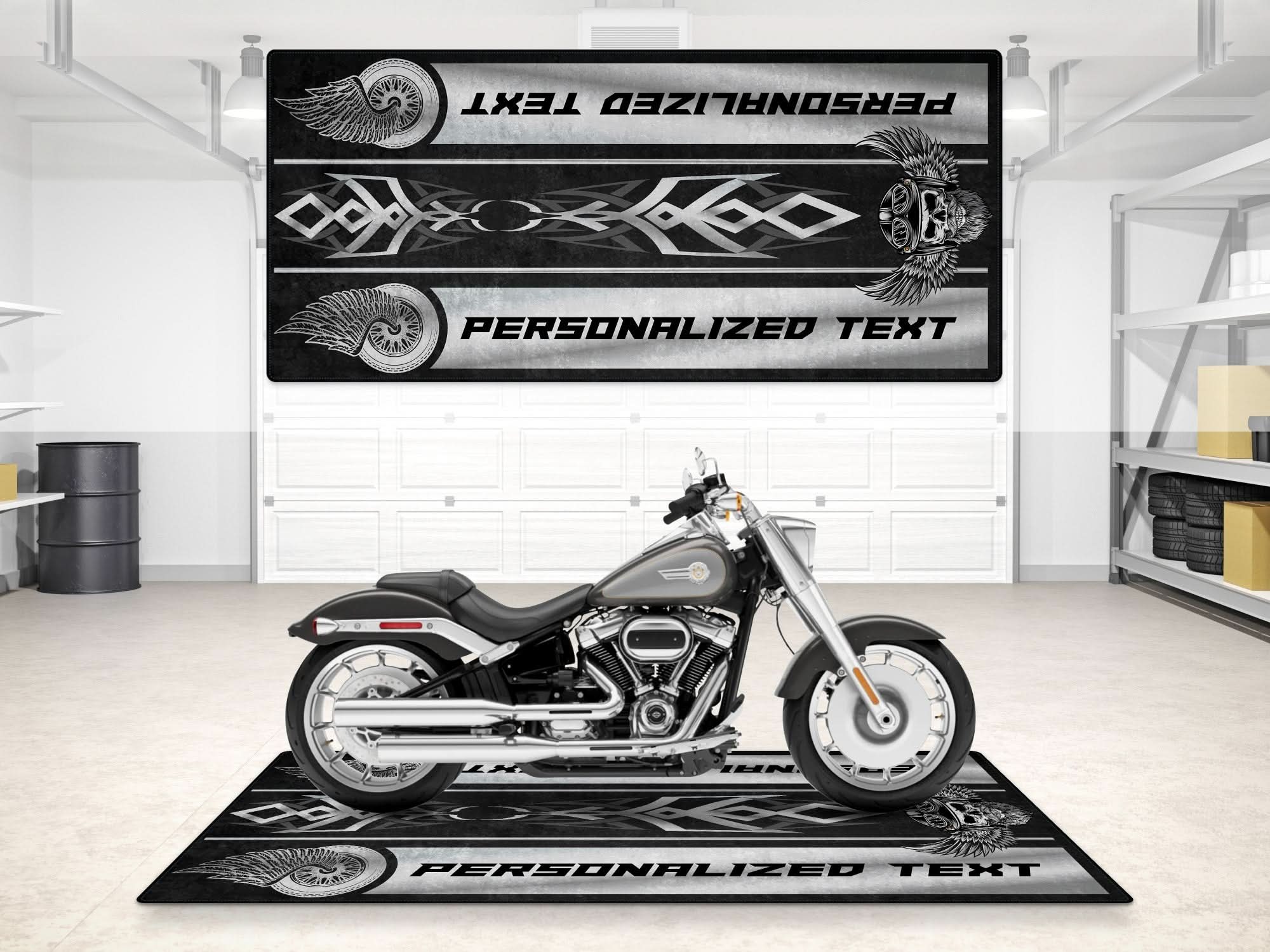 Motorcycle Mat For Cruiser Motorcycle "The Lord of Cool" - MM738