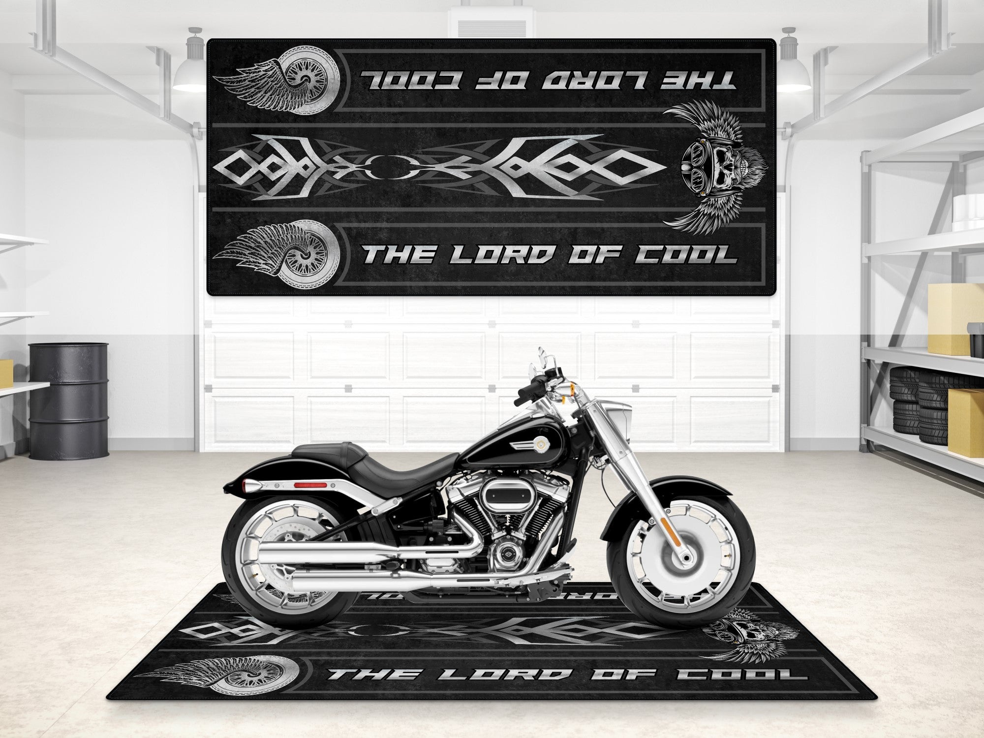Motorcycle Mat For Cruiser Motorcycle "The Lord of Cool" - MM738