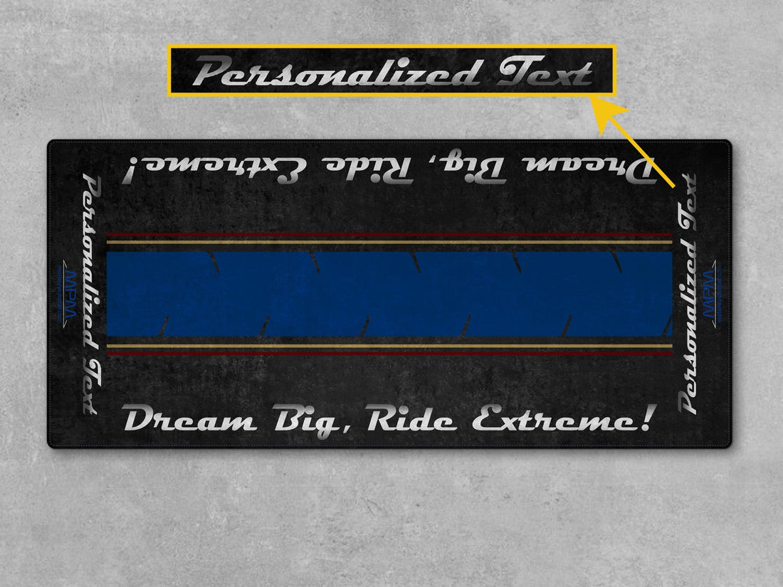 Motorcycle Mat For Cruiser Motorcycle "Dream Big, Ride Extreme" - MM731