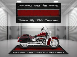 Motorcycle Mat For Cruiser Motorcycle "Dream Big, Ride Extreme" - MM731