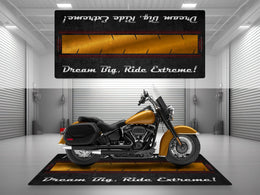 Motorcycle Mat For Cruiser Motorcycle "Dream Big, Ride Extreme" - MM731