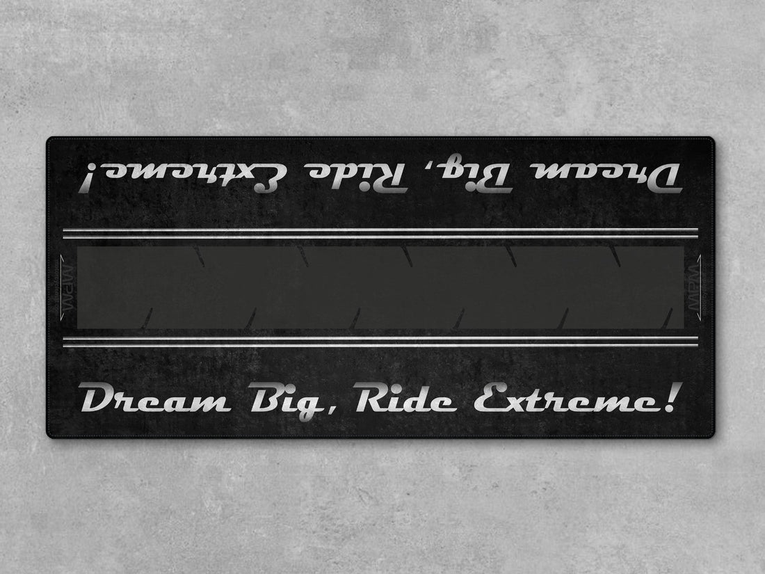 Motorcycle Mat For Cruiser Motorcycle "Dream Big, Ride Extreme" - MM731