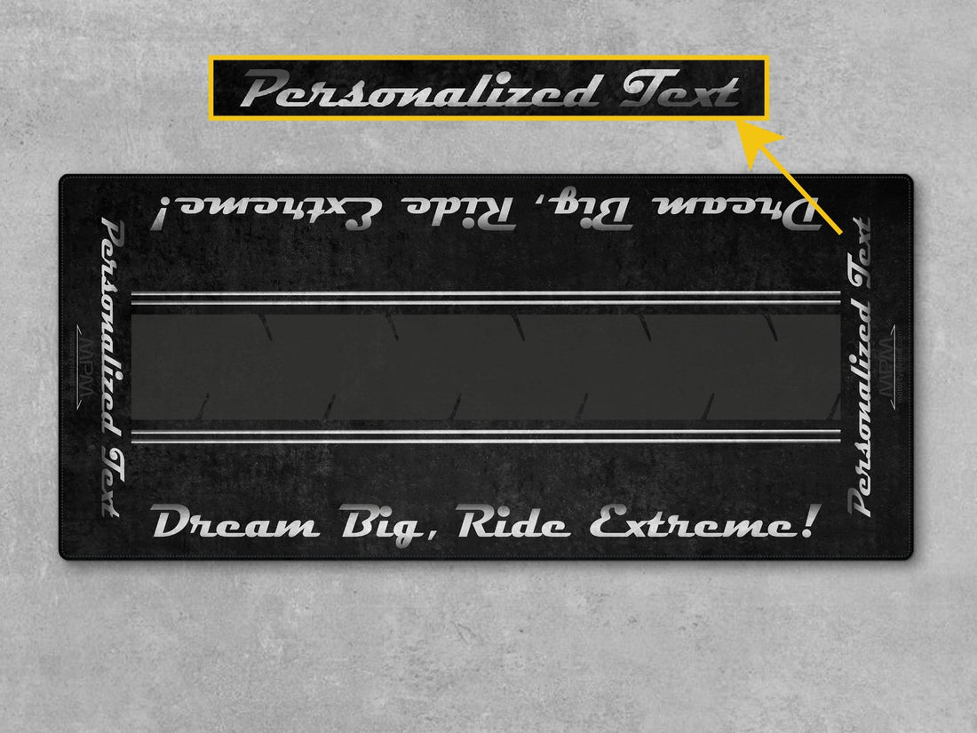 Motorcycle Mat For Cruiser Motorcycle "Dream Big, Ride Extreme" - MM731