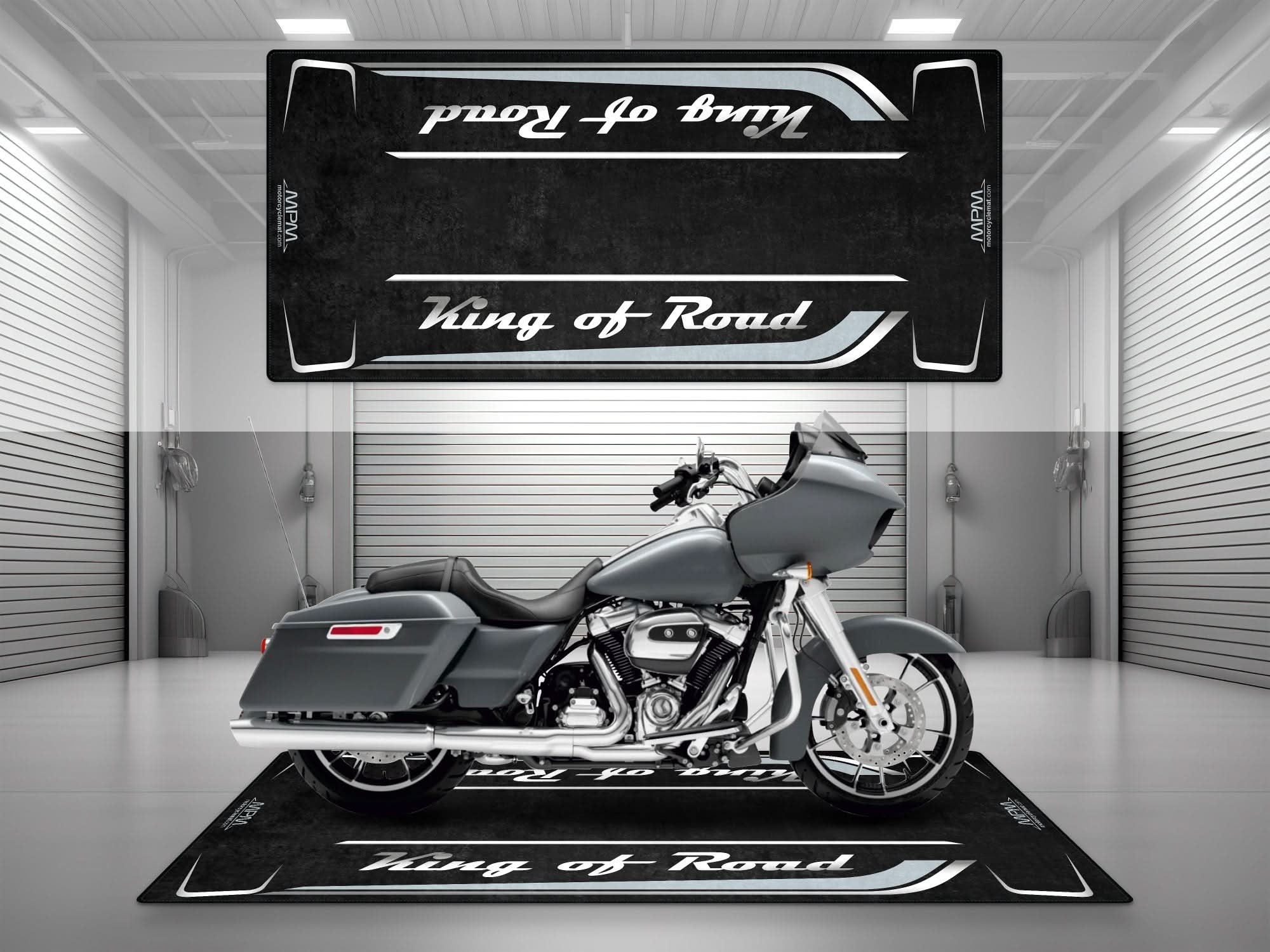 Motorcycle Mat for Cruiser Motorcycle "King of Road" - MM7342