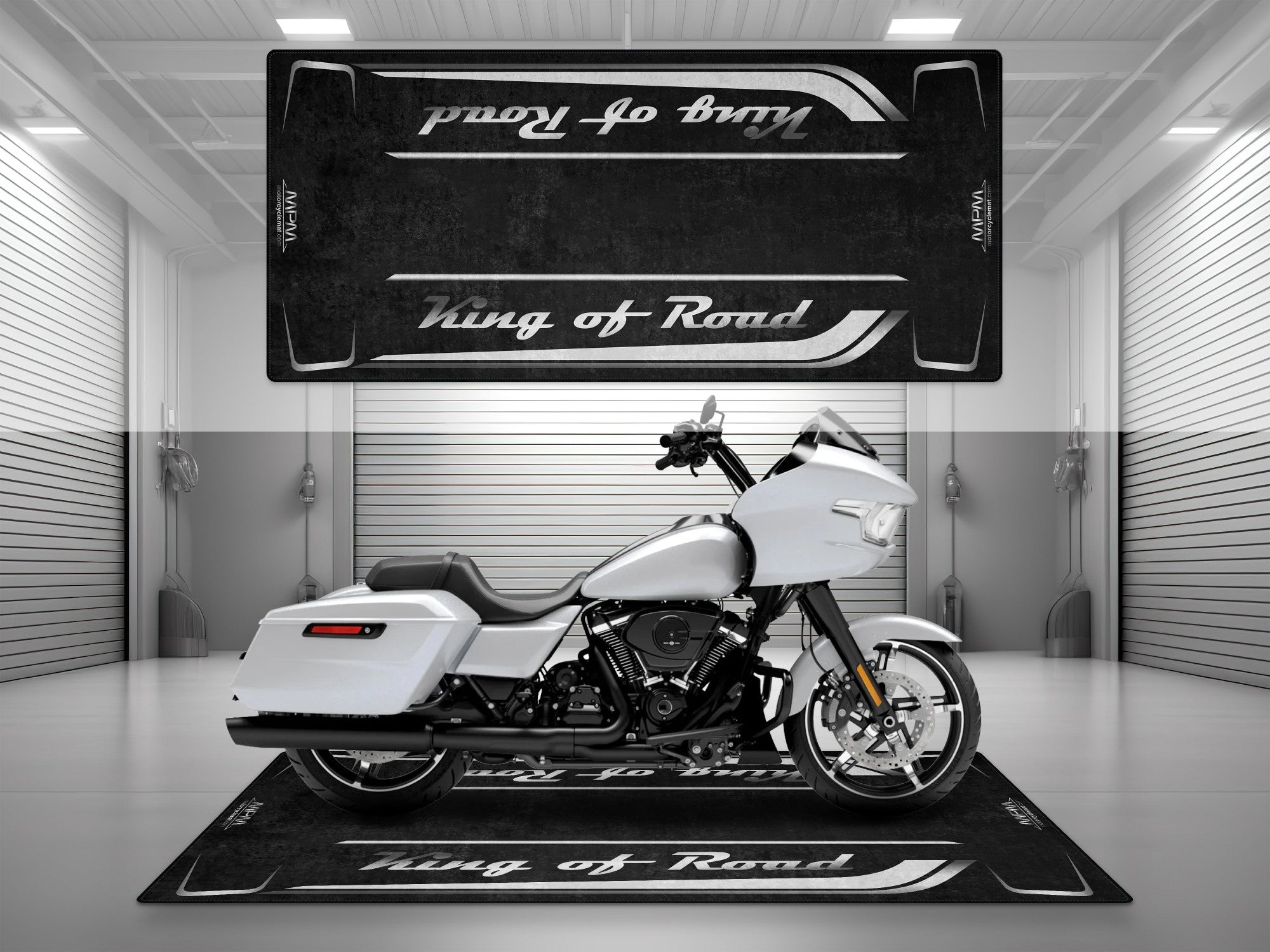 Motorcycle Mat for Cruiser Motorcycle "King of Road" - MM7342