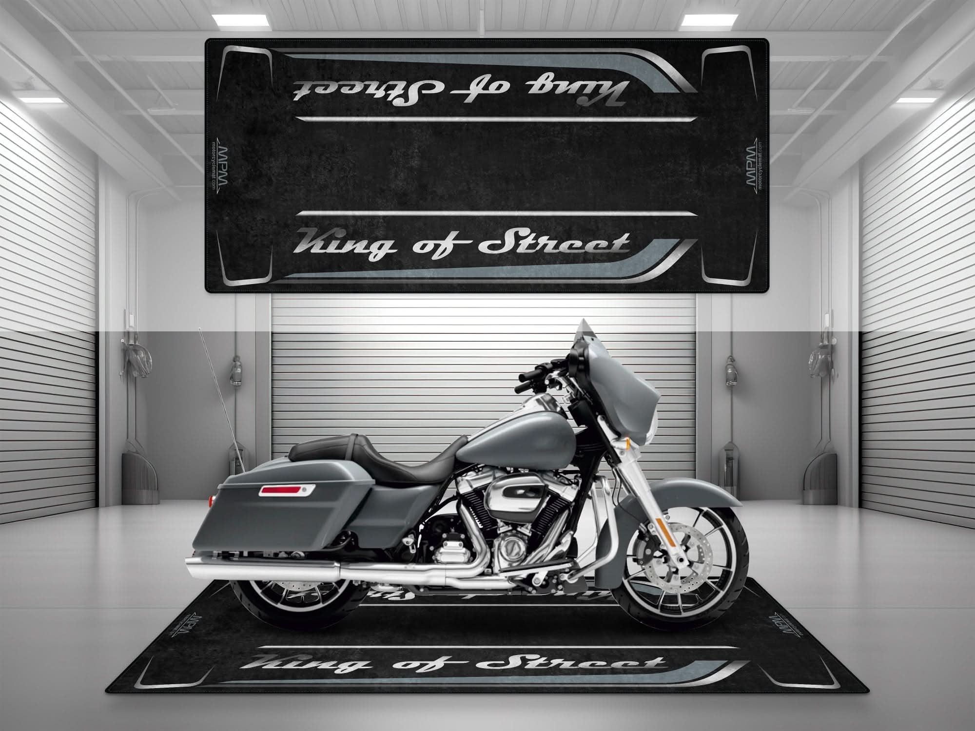 Motorcycle Mat for Cruiser Motorcycle "King of Street" - MM7343