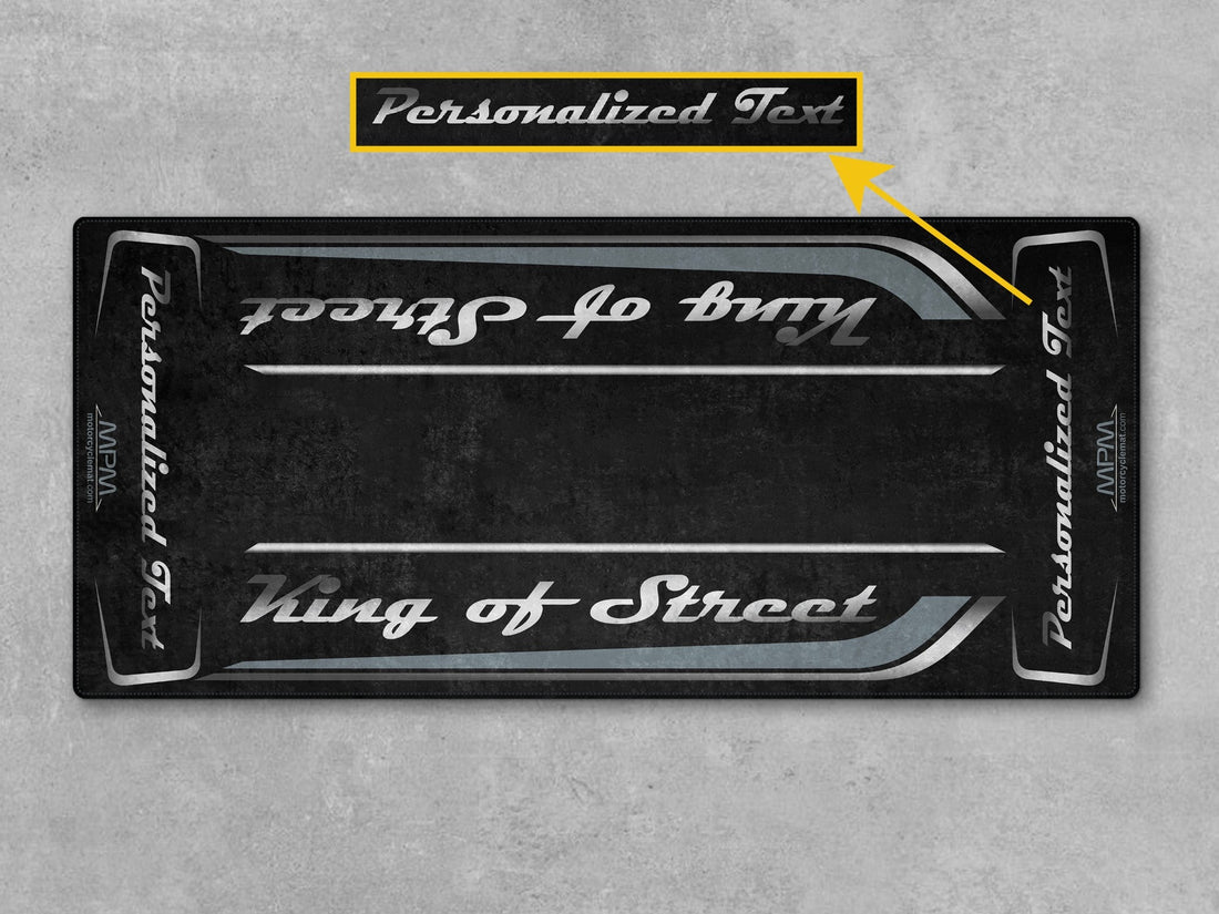 Motorcycle Mat for Cruiser Motorcycle "King of Street" - MM7343