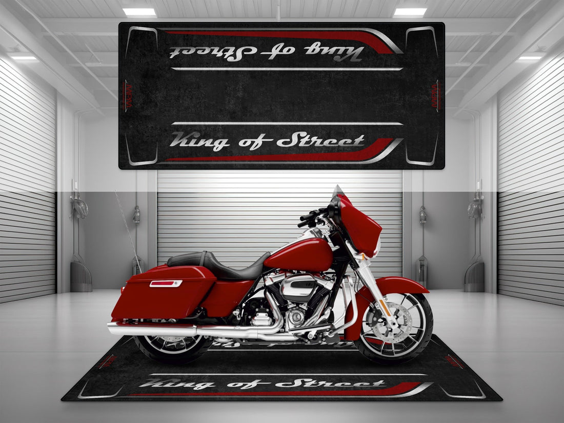 Motorcycle Mat for Cruiser Motorcycle "King of Street" - MM7343