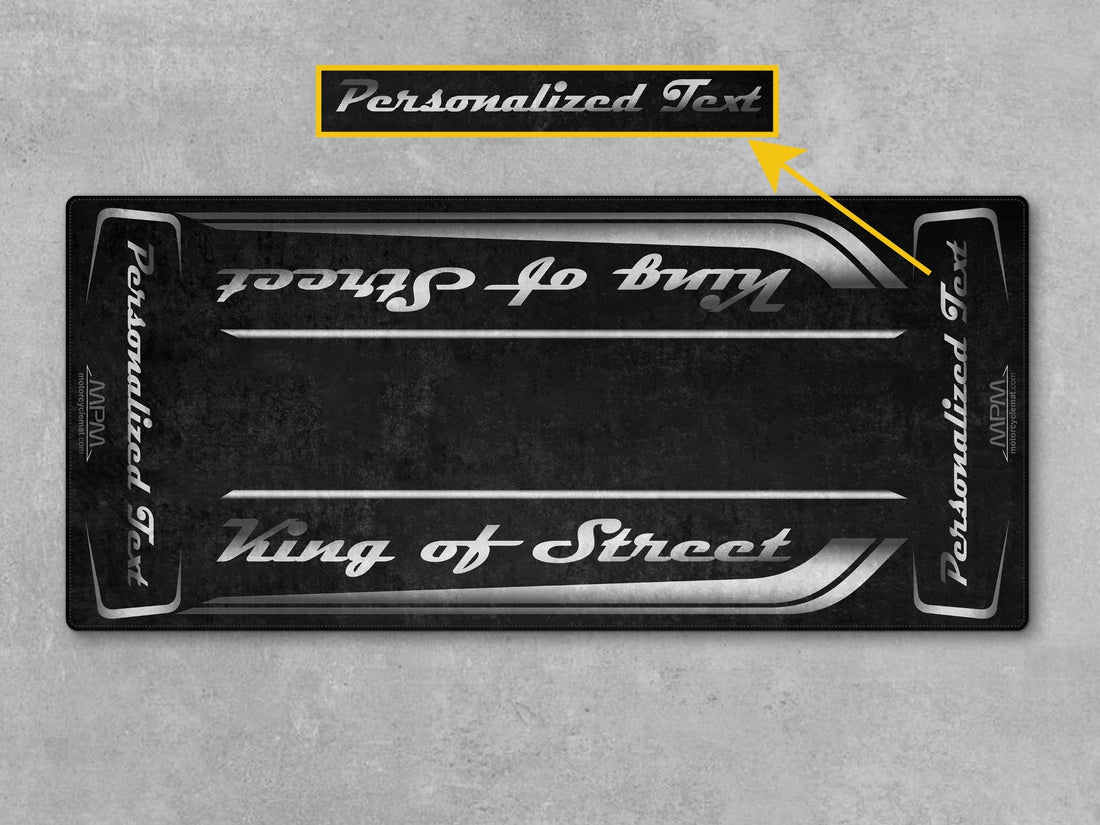 Motorcycle Mat for Cruiser Motorcycle "King of Street" - MM7343