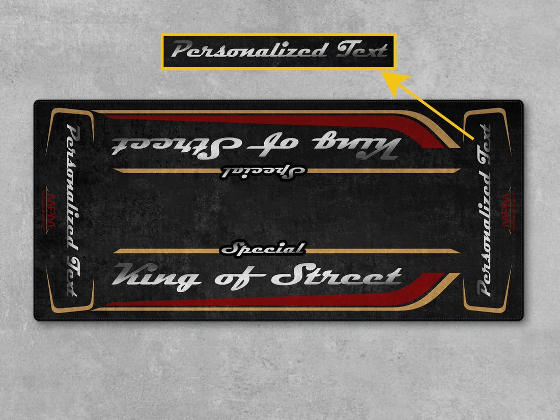 Motorcycle Mat for Cruiser Motorcycle "Special King of Street" - MM7345