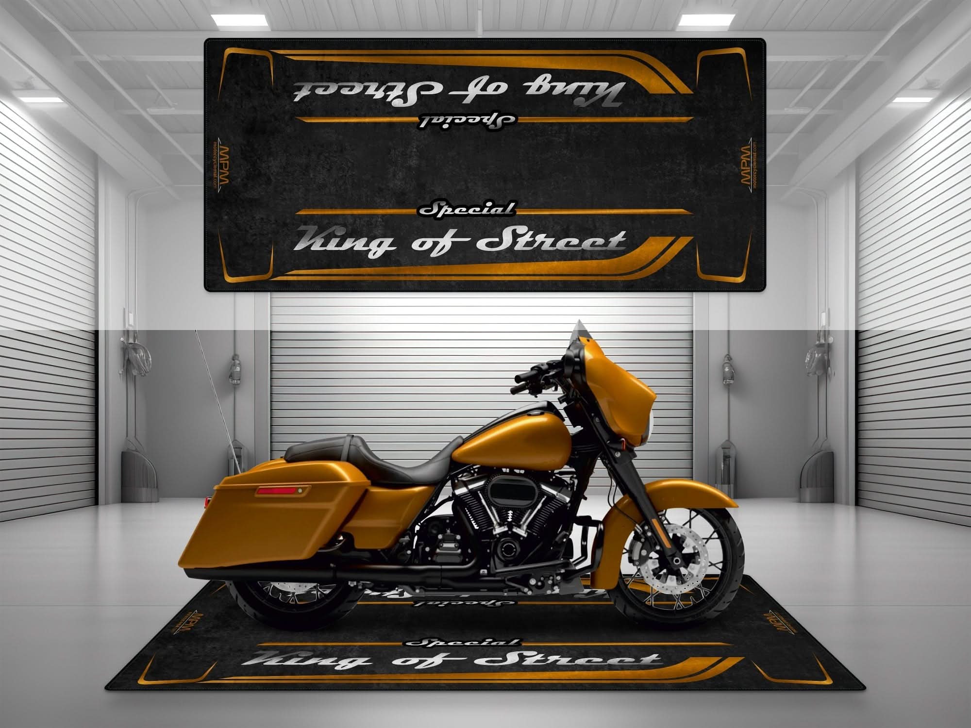 Motorcycle Mat for Cruiser Motorcycle "Special King of Street" - MM7345