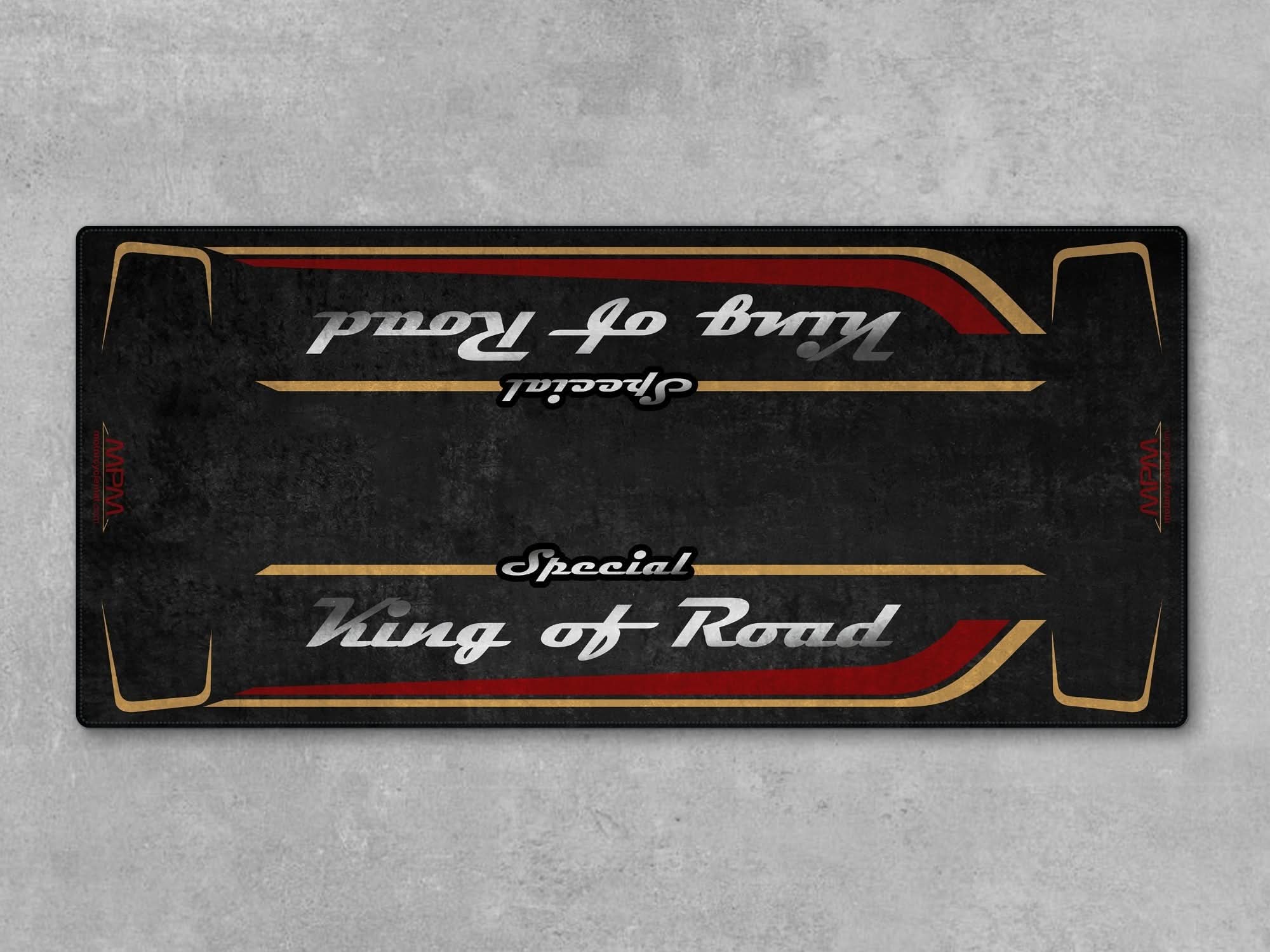 Motorcycle Mat for Cruiser Motorcycle "Special King of Road" - MM7346