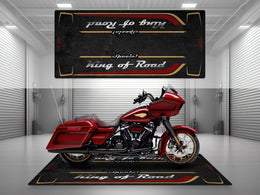 Motorcycle Mat for Cruiser Motorcycle "Special King of Road" - MM7346