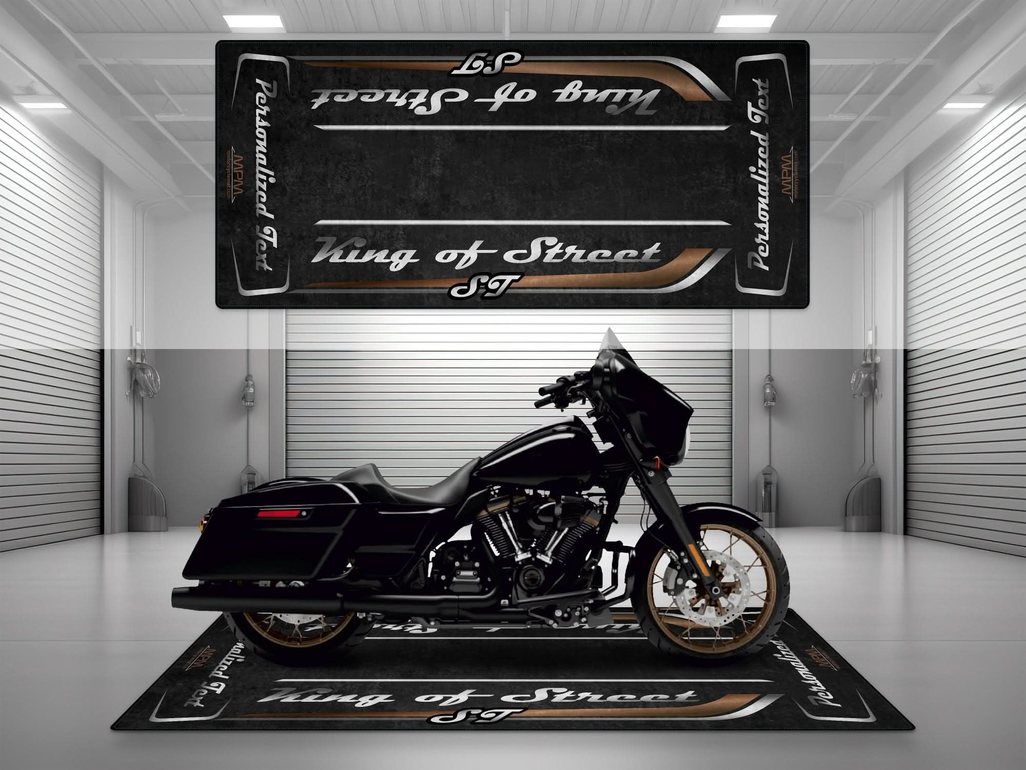 Motorcycle Mat for Cruiser Motorcycle "King of Street ST" - MM7348