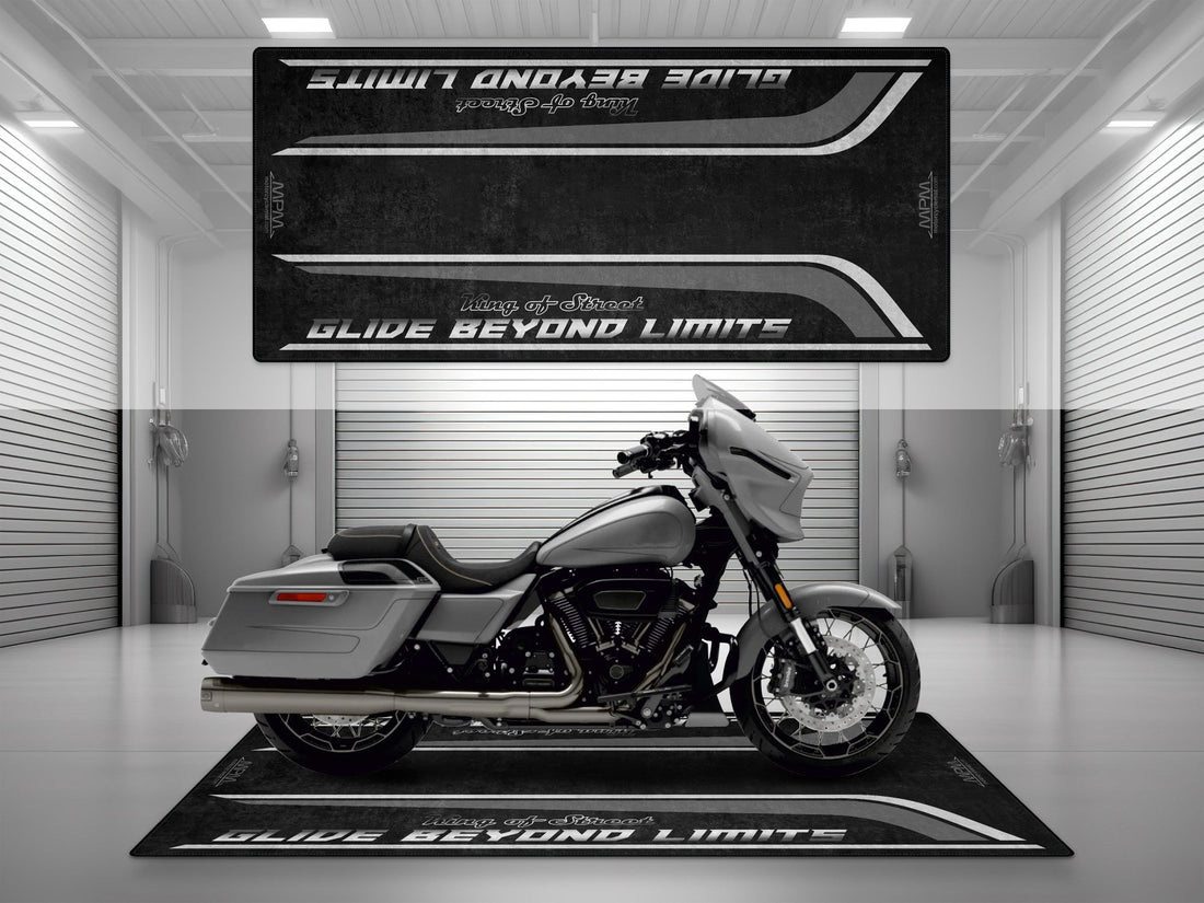 Motorcycle Mat for Cruiser Motorcycle "Glide Beyond Limits - King of Street" - MM7349