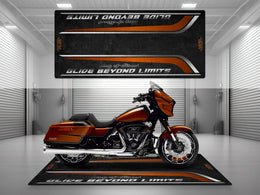Motorcycle Mat for Cruiser Motorcycle "Glide Beyond Limits - King of Street" - MM7349